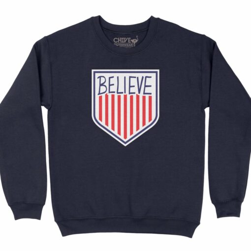 Believe Crest Unisex Pullover Crewneck