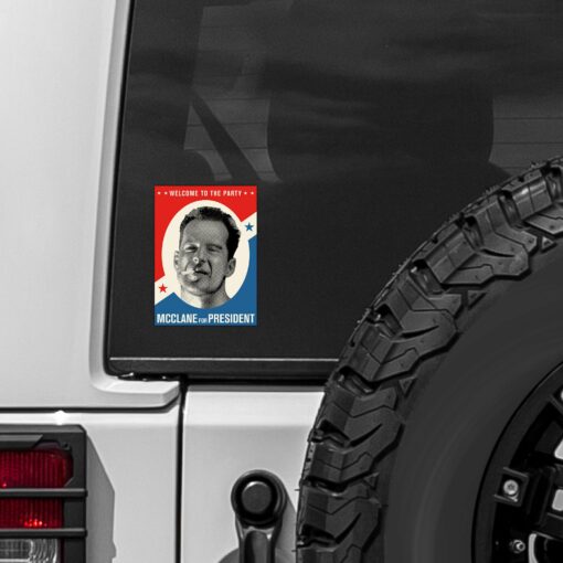 McClane For President Sticker - Image 2